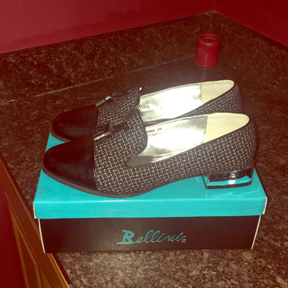 White/Black loafer from Bellini